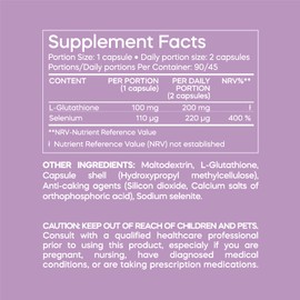 Advanced L-Glutathione + Selenium, 90 Capsules