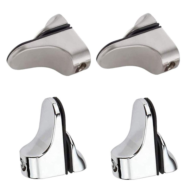 huaaiji 4Pcs Glass Shelf Bracket Adjustable Glass Shelf Bracket for