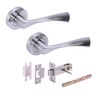 HANDLEZONE® Zena Privacy Lever On Round Rose Door Handles, with