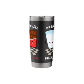 Valentine's Couple's Go Together Like Milk Chocolate Stainless Steel Insulated Tumbler