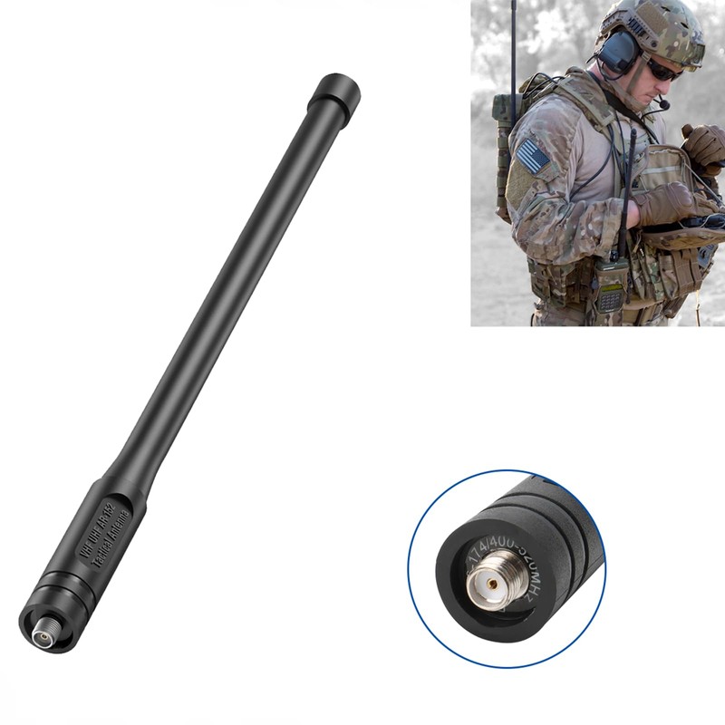 Walkie Talkie Tactical Antenna High Gain SMA Female Dual Band