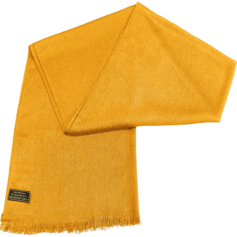 CJ Apparel Women's Plain Design Pashmina Scarf, Princeton Orange, Unit