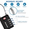2 Pack TSA Approved Travel Luggage Locks 4-Digit, Metal Cable