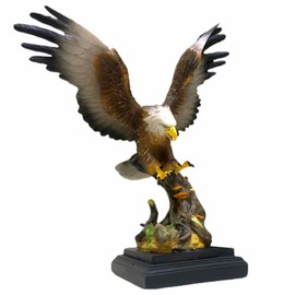 XICDAS 17-Inch Eagle Statues and Figurines for Office Desks Home Yard Toscano-Inspired Eagle Décor for Living Room Desktop Display Decorative Decoration