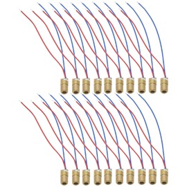 20pcs 3v~5V 650nm 5mW Red Dot Laser Head Red Laser Diode Laser Tube Head Outer Diameter 6mm with Leads