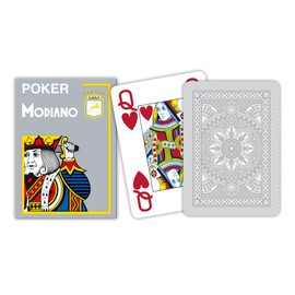 Modiano 3004882 Poker 4 Jumbo Index, Grey