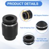 sourcing map 4Pcs Pneumatic Cap Style Plug Fittings, 1/4" Tube