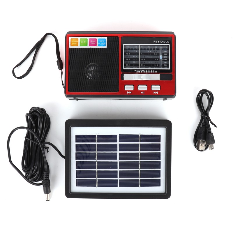 Radio FM AM SW Portable Radio Support Solar Battery Charging