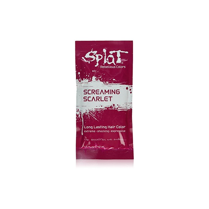 SPLAT Splat Hair Color 1.5 Oz Individual Packs Screaming Scarlet
