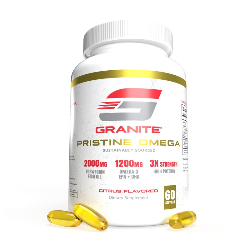 Granite® Prístino Omega (60 cápsulas blandas, sabor cítrico) Omega-3 de