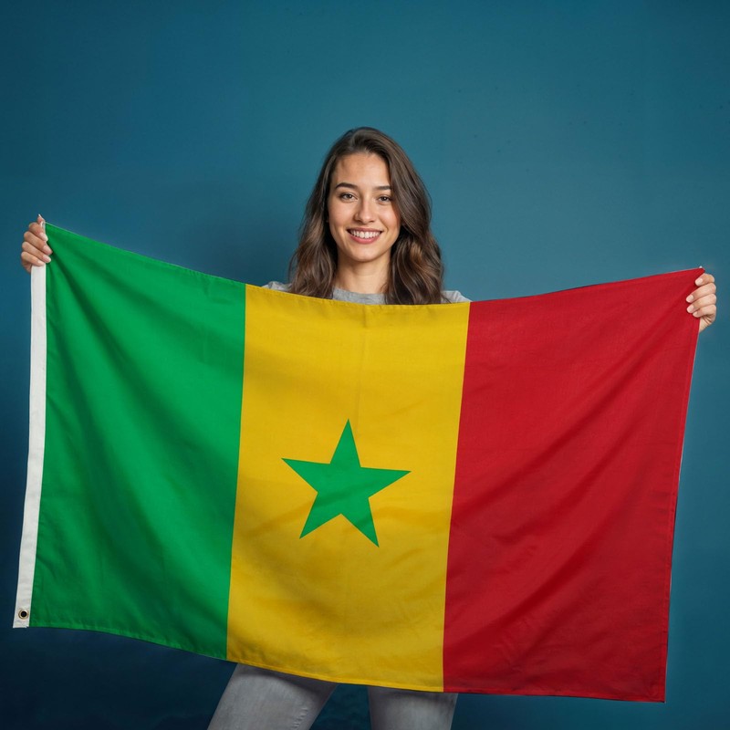 PHENO FLAGS Senegal Flag 90 x 150 cm - Weatherproof