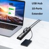 USB Hub 10-Ports, USB Hub Extender Network Splitter Adapter Fast