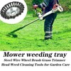 6/8" Weed Brush Steel Wire Trimmer Wheel Garden Lawnmower Grass