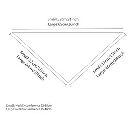 YAKA Pet Dog Bandana Triangle Bibs Scarf, Double-Cotton Plaid Printing Kerchief Set Accessories for Small and Medium Dog (Large/Neck Circumference suitable9.8-19inch, Black and White lattices)