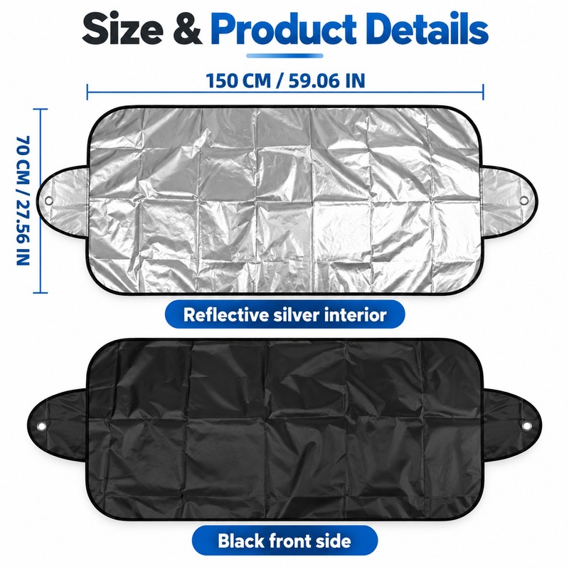 Waterproof Car Windshield Snow Cover – Protective Sun Shade for