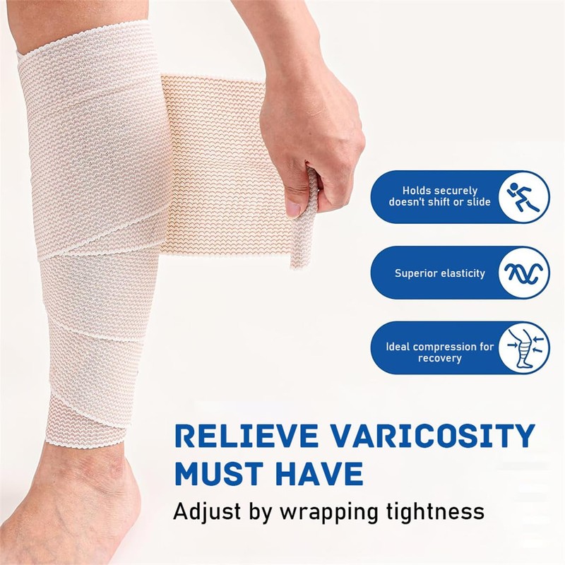 Elastic Bandage Wrap 6 Pack Stretch Compression Bandage Wraps Stretches