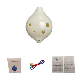 SIKATIHU 6 Hole Ocarina C Key Plastic Ocarina Music Instrument for beginner Best Gift for Adults kids (White)