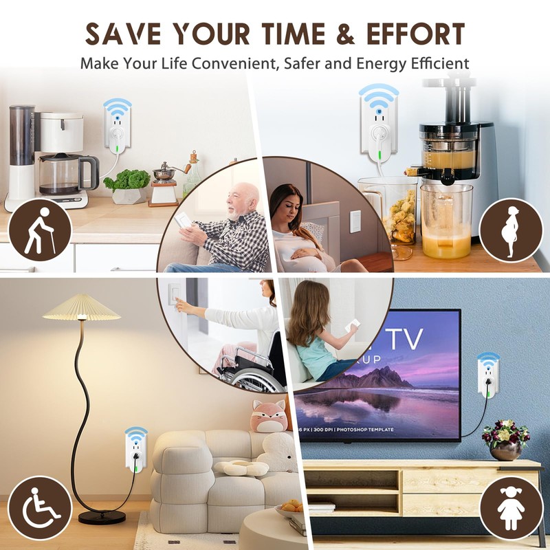 K KASONIC - Wireless Remote Control Outlet, Indoor Remote Light