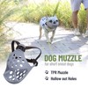 Dog Muzzle for Short Snout Dogs Breathable Holes Prevent Biting