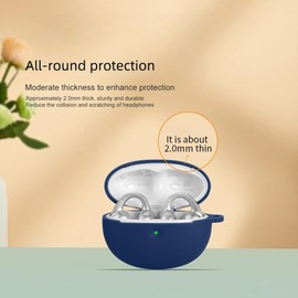 FTRONGRT Hülle Kompatibel mit Baseus Boeie MC1 Pro, Weiches TPU, Kratzfeste Schutzhülle für Bluetooth-Kopfhörer Kompatibel mit Baseus Boeie MC1 Pro.Schwarz