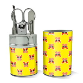 Butterfly Eyes Stainless Steel Manicure Pedicure Grooming Beauty Care Travel Kit