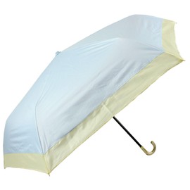 Women's Folding Umbrella, Sun Umbrella, Sun or Rain, Lightweight, Ribs, 21.7 inches (55 cm), Inner Coating, 99.9% UV Protection, UPF50+, Heat Shield, Stylish, Organza Gold, J Handle, Ruffle, Saxophone