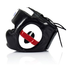Fairtex Muay Thai Boxing Kickboxing Headgear Headguard (HG10, Black, Lace-Up)