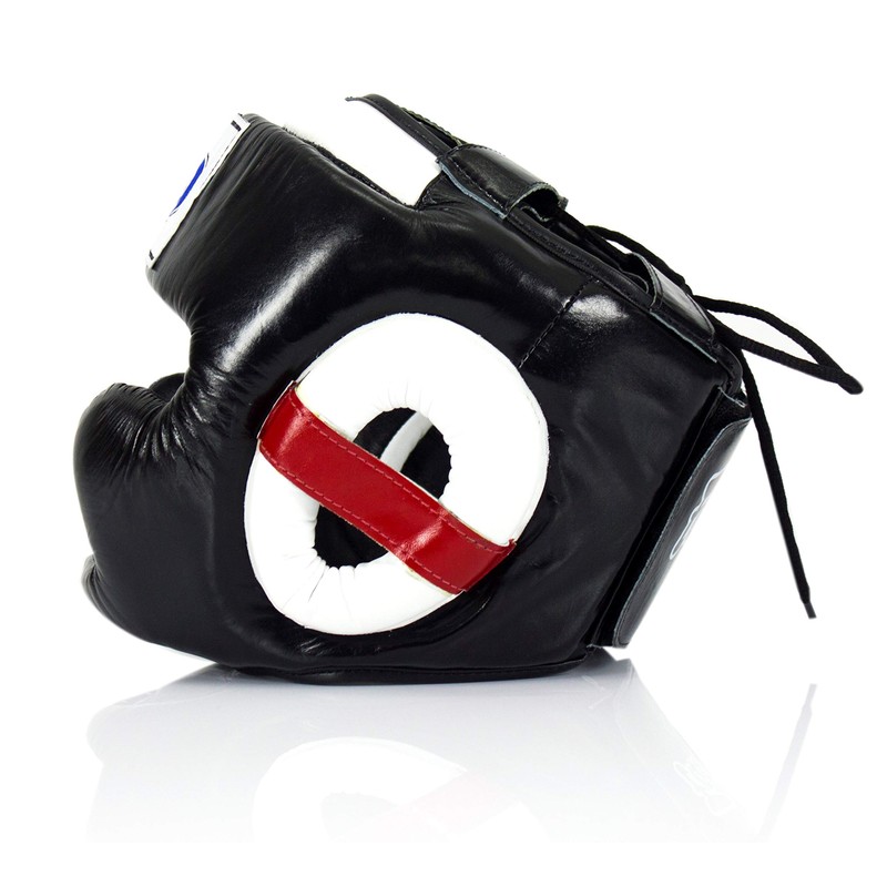 Fairtex Muay Thai Boxing Kickboxing Headgear Headguard (HG10, Black, Lace-Up)