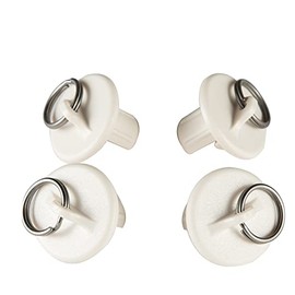 A Set of 2 Replacement lampshade Parts Bungee Cover kit (End Cap-2 Sets, Beige)