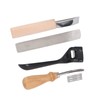 Metal Leather Skiver Set Easy Cutting Incisive Curved Handle Safety