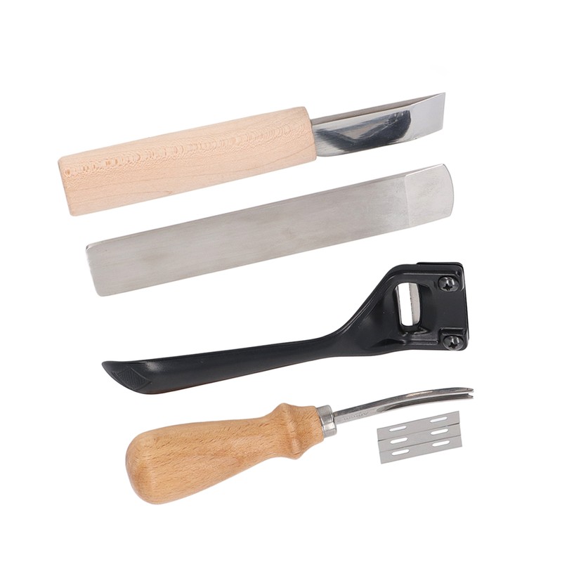 Metal Leather Skiver Set Easy Cutting Incisive Curved Handle Safety