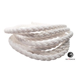 Ravenox Twisted Polypropylene Rope Cord | (White)(1/2 inch x 50 feet) | Decorative Nautical Cordage That Knots Well for Pools, Anchors, Buoys, Boats, Pulling, Tie-Downs | Inch, Foot, Diameter & Spool