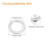 sourcing map M10 304 Stainless Steel Flat Washers, 50pcs 10x14x0.5mm