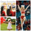 2 PCS 8" Cheer Bows, White Cheer Bow for Cheerleader,