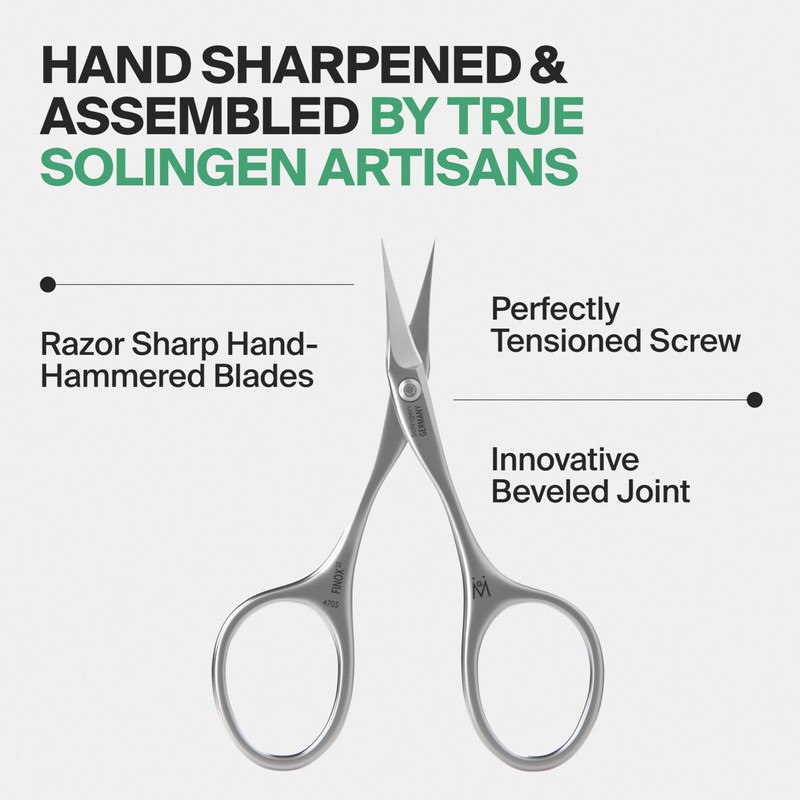GERMANIKURE Tower Point Cuticle Scissors Grooming Scissors FINOX Stainless Steel