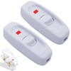 2 Pieces Light Switch AC 250V 10A Inline Cord Switch