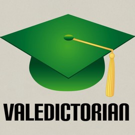 CafePress Valedictorian Graduation (Green) Canvas Tote Top Zipper Closure