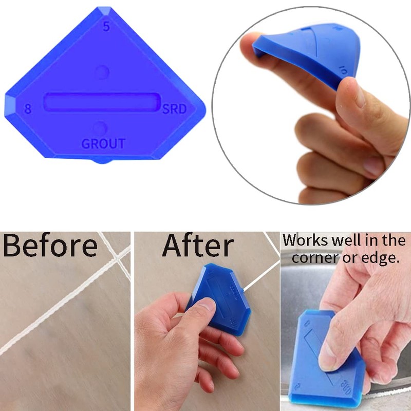 Yoki Peony Professional Silicone Caulking Tool Kit, Reusable Silicone Profiling