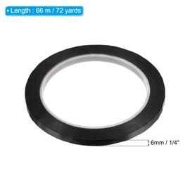 PATIKIL 1/4" Whiteboard Tape, 5 Pack Thin Dry Erase Tape for Graphic Chart Marking DIY Art, Black