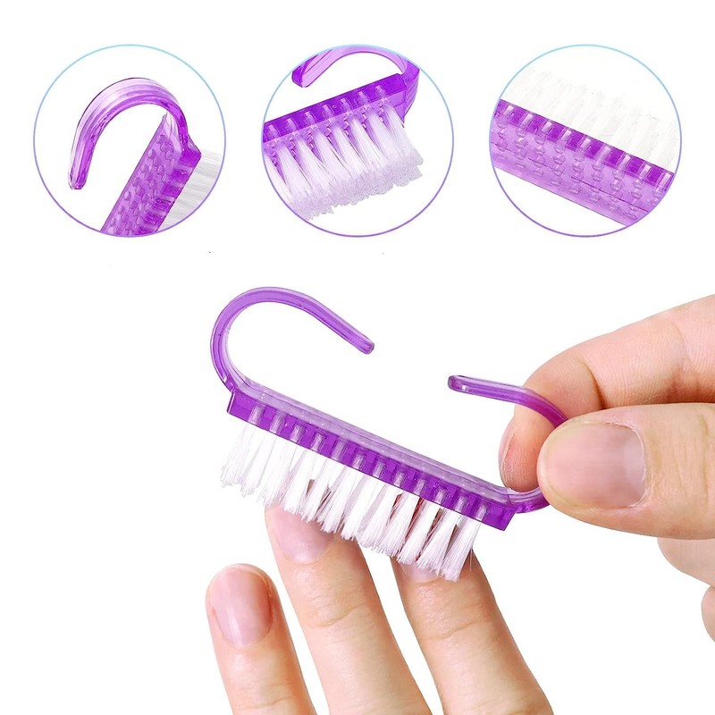 Nail Brush, Pack of 15 Cleaning Brushes with Handles, Plastic