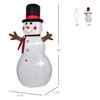 HOMCOM 6ft Christmas Inflatables Outdoor Decorations Snowman, Blow-Up Yard Christmas
