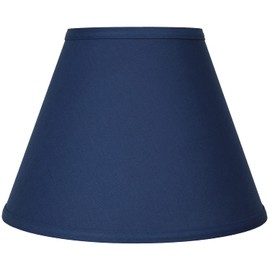FenchelShades.com 6" Top Diameter x 12" Bottom Diameter x 9" Slant Height Fabric Barrel Lampshade Spider Attachment (Linen Navy Blue)