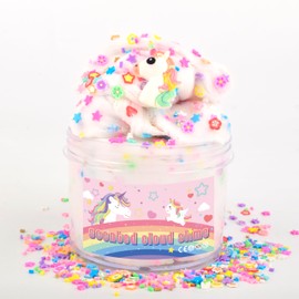 Afofall Unicorn Cloud Slime Pack, Slime Party Favors, Soft, Non-Sticky, Mess-Free, Stress Relief Toy, Slime for Kids Classroom Reward, Birthday Toys Gifts for Christmas Party Supplies