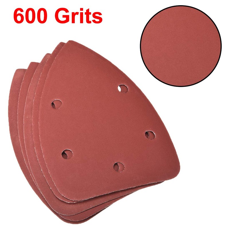 sourcing map Detail Sander Sandpaper, Triangular Sanding Paper, Hook and