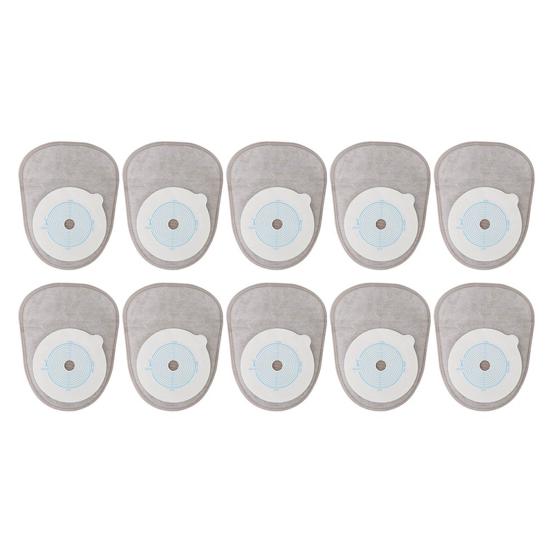 10pcs Adhesive Colostomy Pouch Lock Disposable Drainable Medical Ostomy Bag
