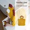 kikadu Poncho Lion - Children's Towel with Animal Face Made