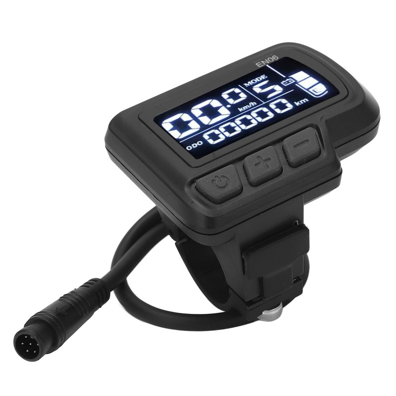 EN06 LCD Bike Display Meter Speedmeter with Light Connector 6pin