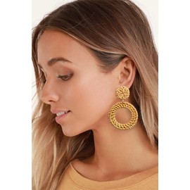 Rattan Earrings Boho Straw Wicker Woven Drop Dangle Earrings Lightweight Geometric Hoop Stud Earrings for Women