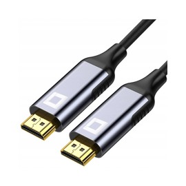 Co2 HDMI to HDMI 2.1 8K/60Hz, 4K/120Hz, 2K/240Hz, Full HD, Dynamic HDR eARC VRR QMS ALLM DSC 3D QFT ARC Ethernet FreeSync G-Sync, Plug & Play, 48 Gbit/s, Bi-Directional, Aluminium Space Gray (2m)