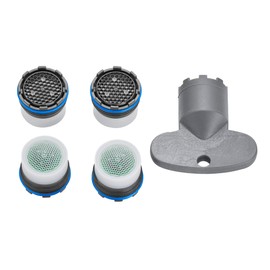 4 x M16.5 Perlator Water-Saving Screw-In Jet Regulator with Key ~ 5.7 l/min Original Perlator Tap Attachment for Fittings with Internal Thread